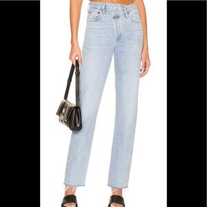 Agolde Criss across Straight Leg Jeans in dark blue 24